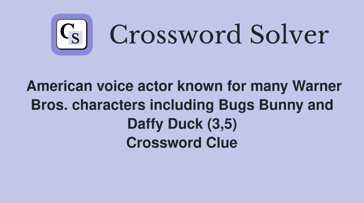 American voice actor known for many Warner Bros. characters including